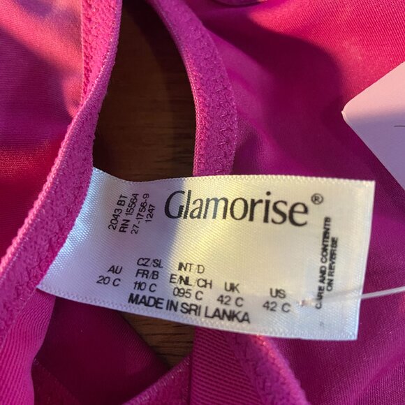 **Glamorise** Plus Size Front-Closure Wonderwire Bra Underwire 1247 42C - Picture 6 of 7